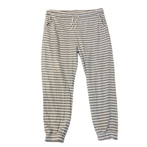 J. Crew Gray and White Striped "Dreamy" Lounge Pants Size M